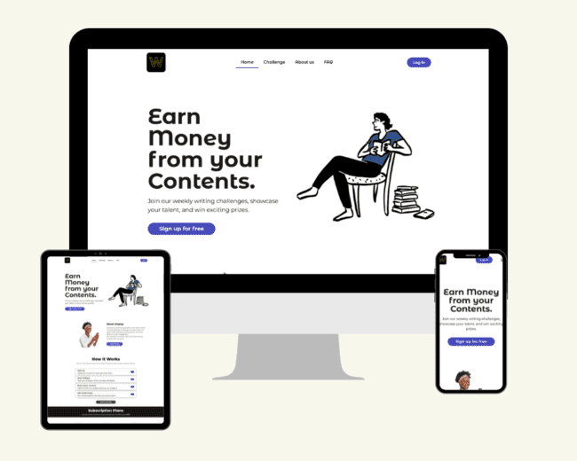 Social Writing Challenge Website For Creators